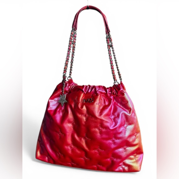 Paris Hilton Handbags - Paris Hilton Quilted Shoulder Bag with Chain Straps NWT 16.5" W x 14.2"H x 3.7"D